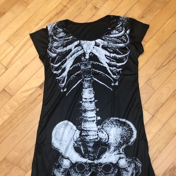 2 for $15- add to bundle-Super Cute Skeleton Mini Dress/ Night Gown - Picture 3 of 4